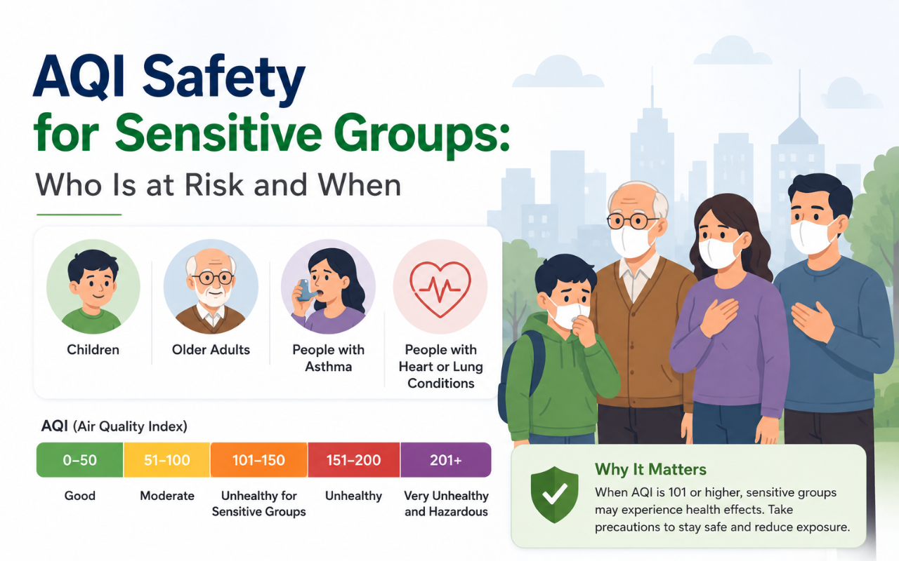 AQI Safety for Sensitive Groups Who Is at Risk and When
